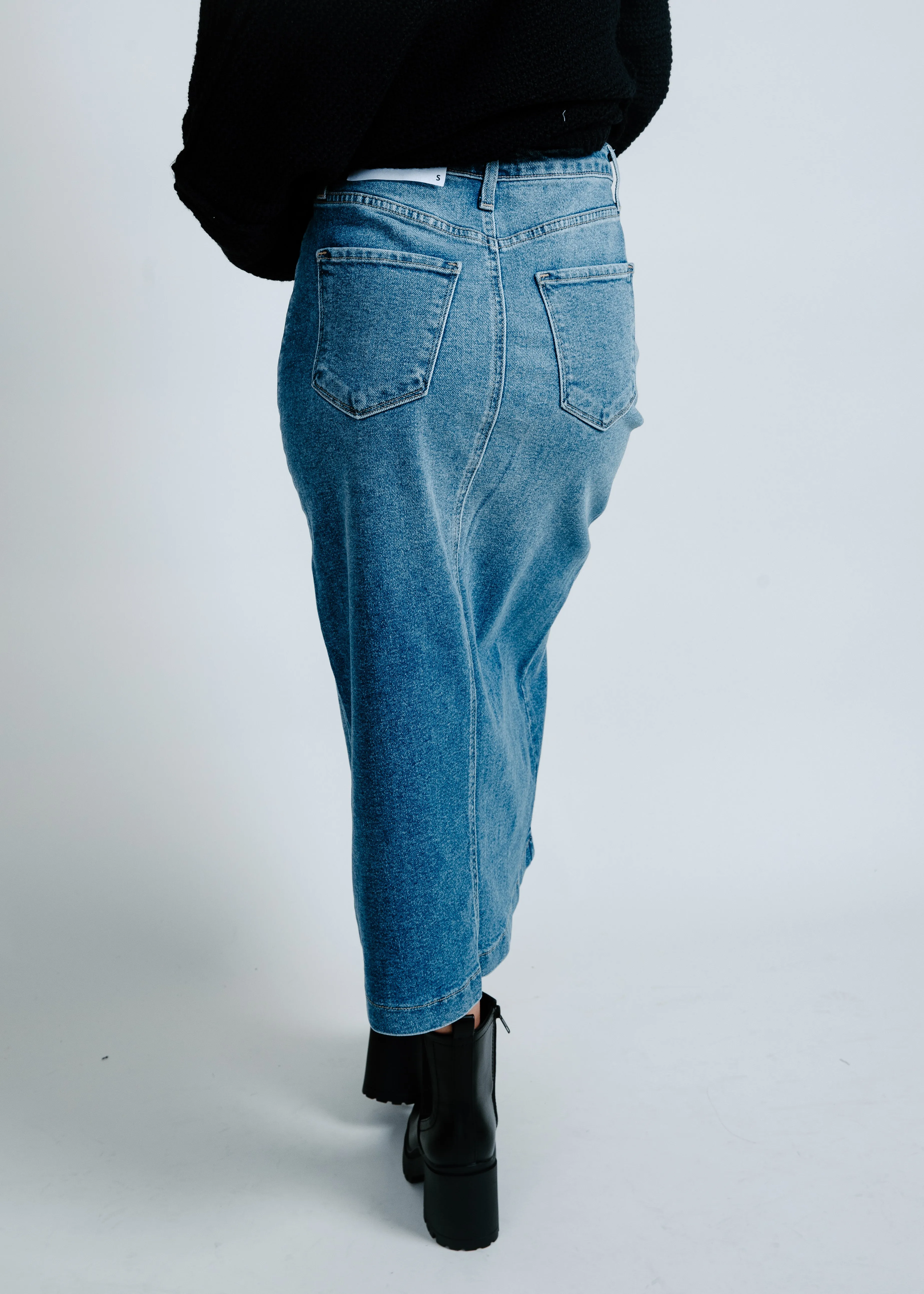 Ashley Utility Pocket Midi Skirt