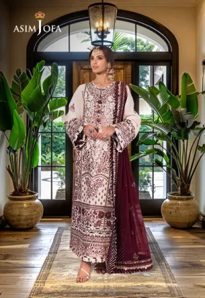 Asim Jofa | Luxury CAMBRIC 3 PCS '24 | AJFILE-13