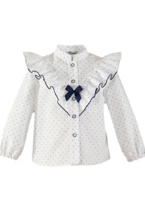 AW24 Miranda Girls Pink & Navy Check Skirt Set 250