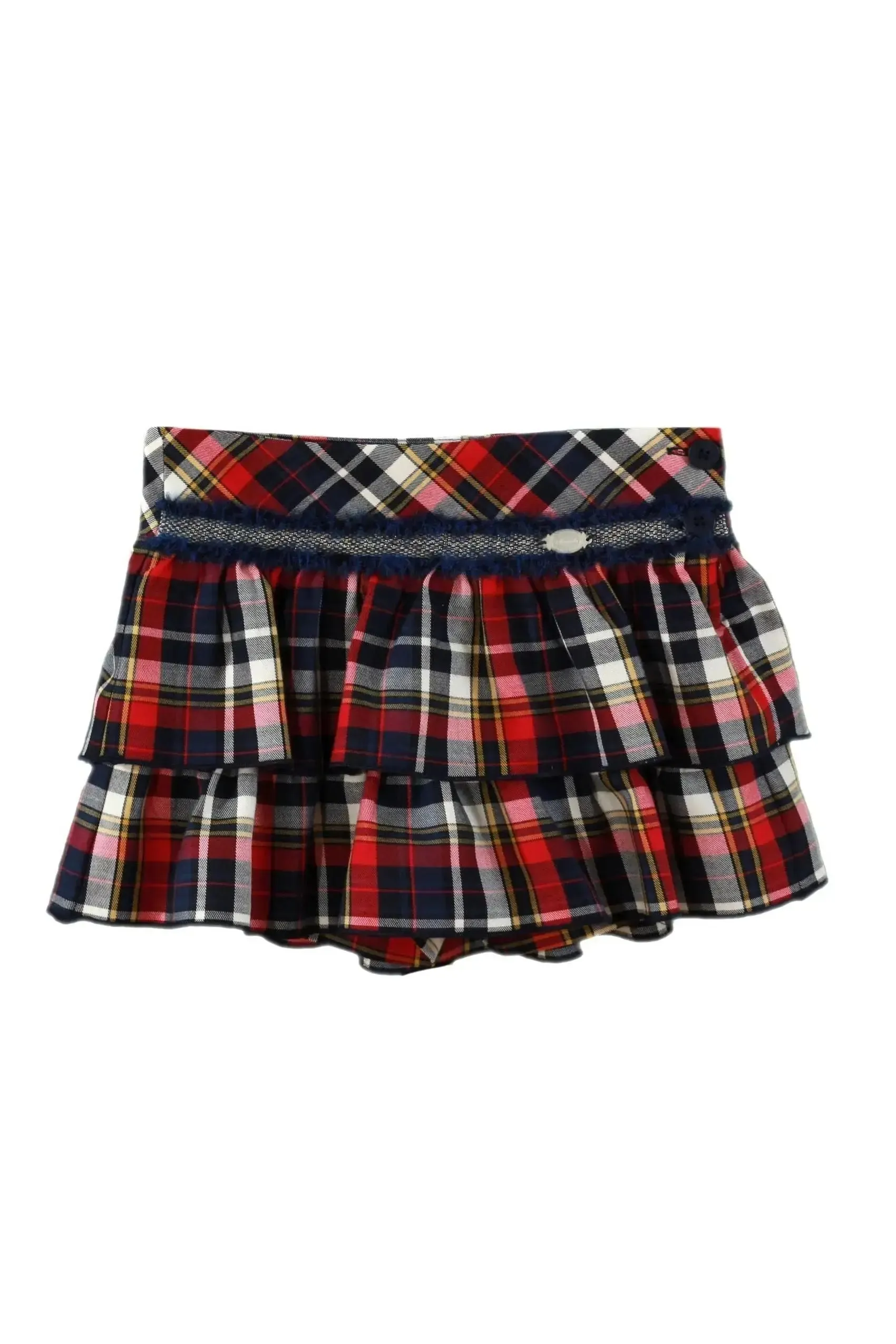 AW24 Miranda Girls Pink & Navy Check Skirt Set 250