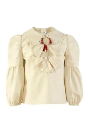 AW24 Miranda Girls Wine & Cream Chanel 3P Skirt Set 247