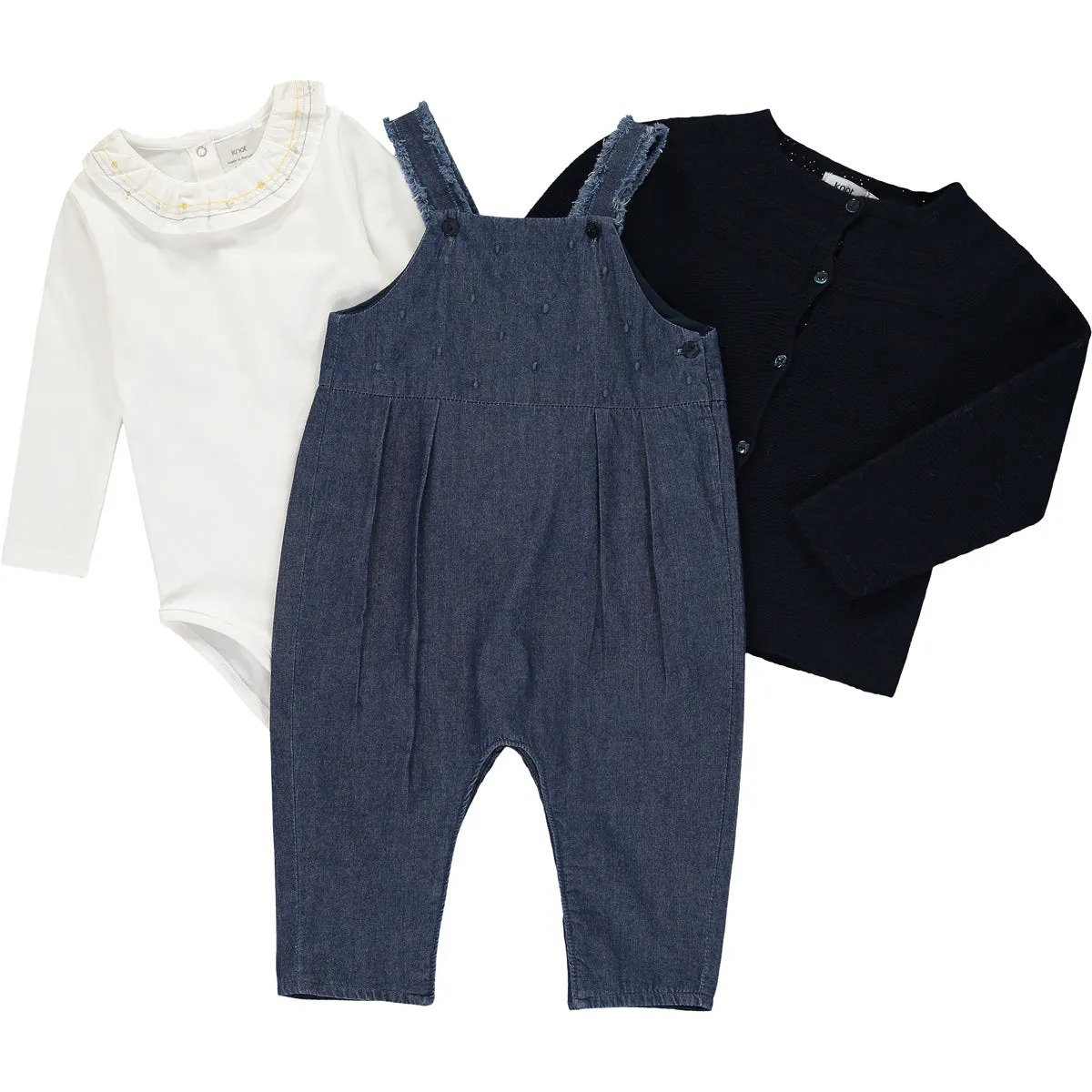 Baby Girls White Cotton Bodysuit