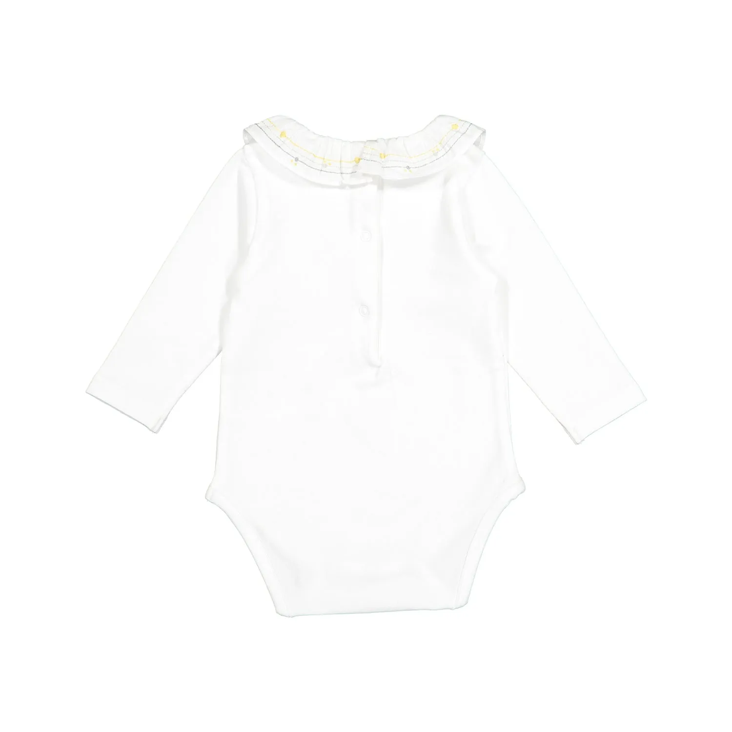 Baby Girls White Cotton Bodysuit