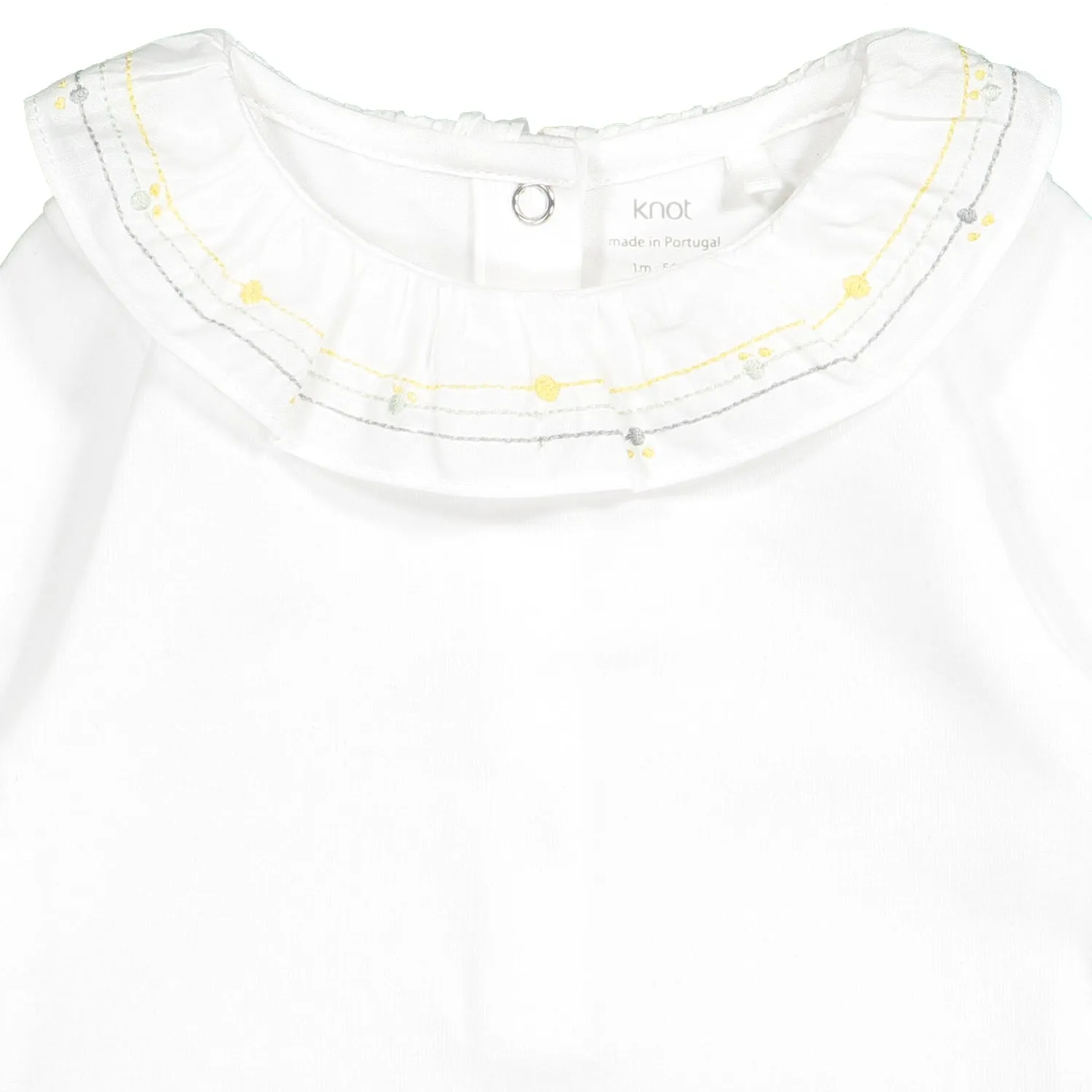Baby Girls White Cotton Bodysuit