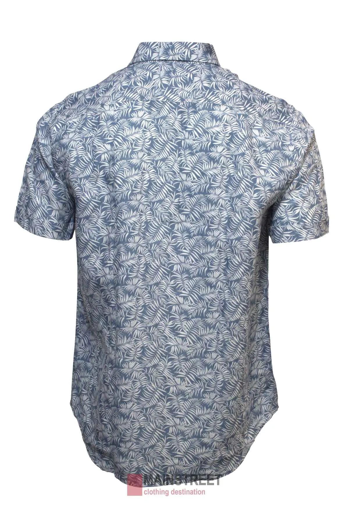 Back Bay Linen Print Short Sleeve Shirt