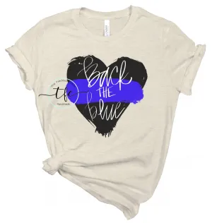 {Back The Blue} screen print tee