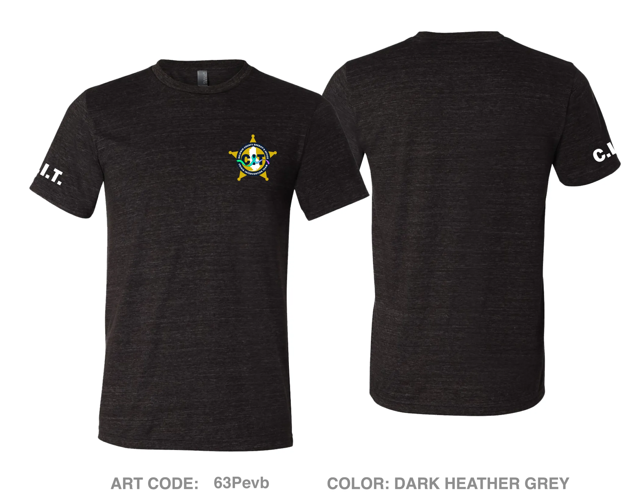 Baldwin County Sheriff’s Office Crisis Intervention Team Comfort Unisex Triblend SS Tee - 63Pevb