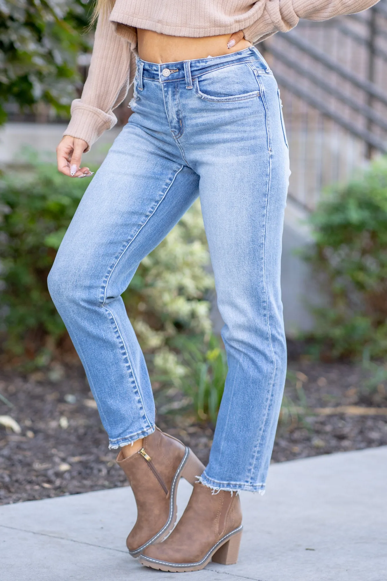 Bardot High Rise Tapered Straight Leg