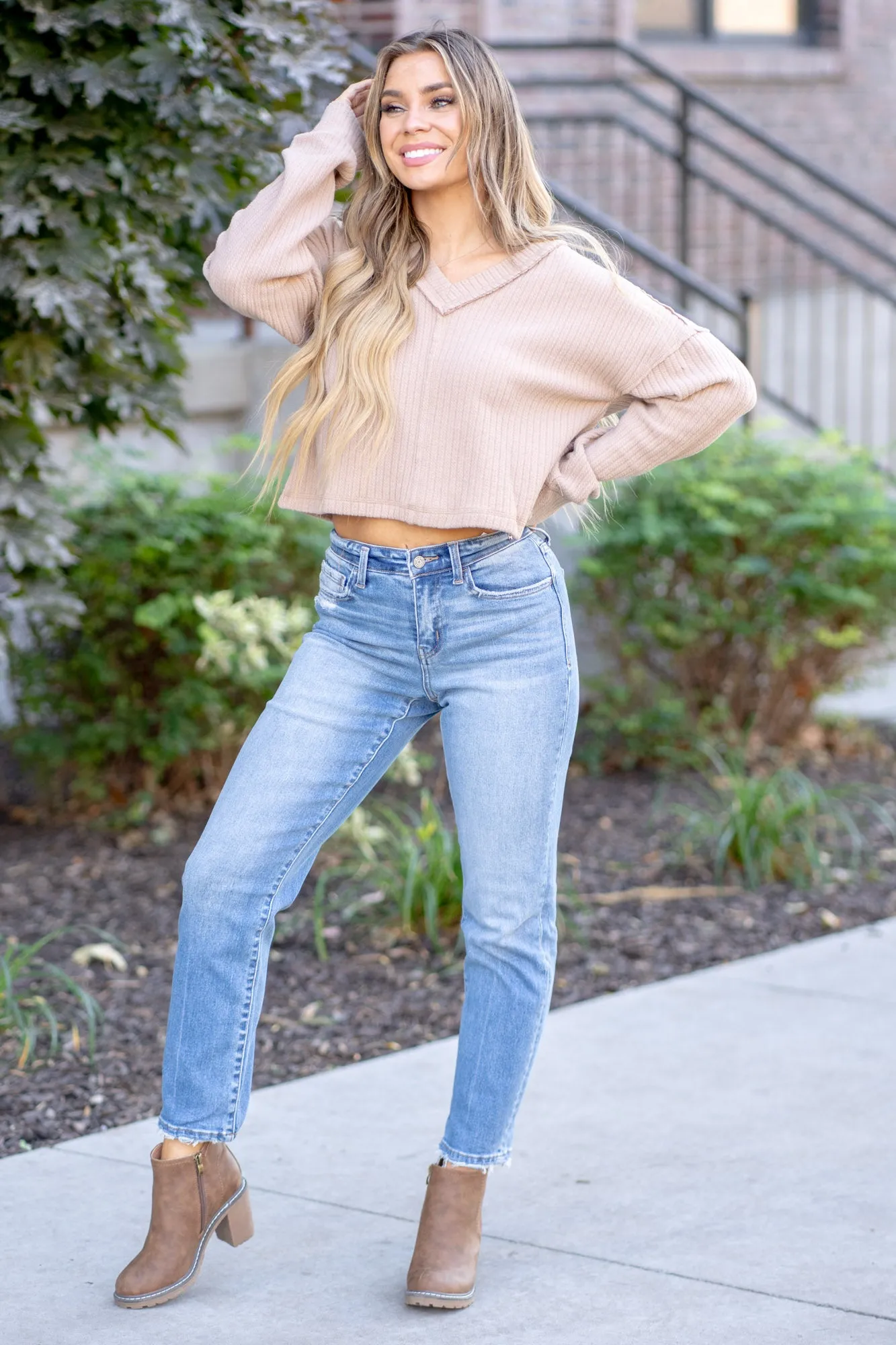 Bardot High Rise Tapered Straight Leg
