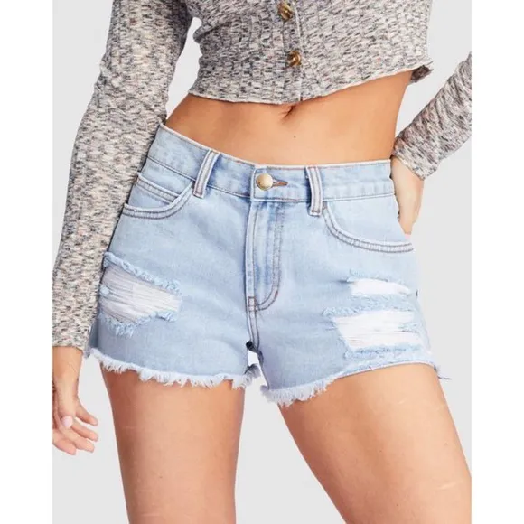 Billabong Frayed Denim Shorts