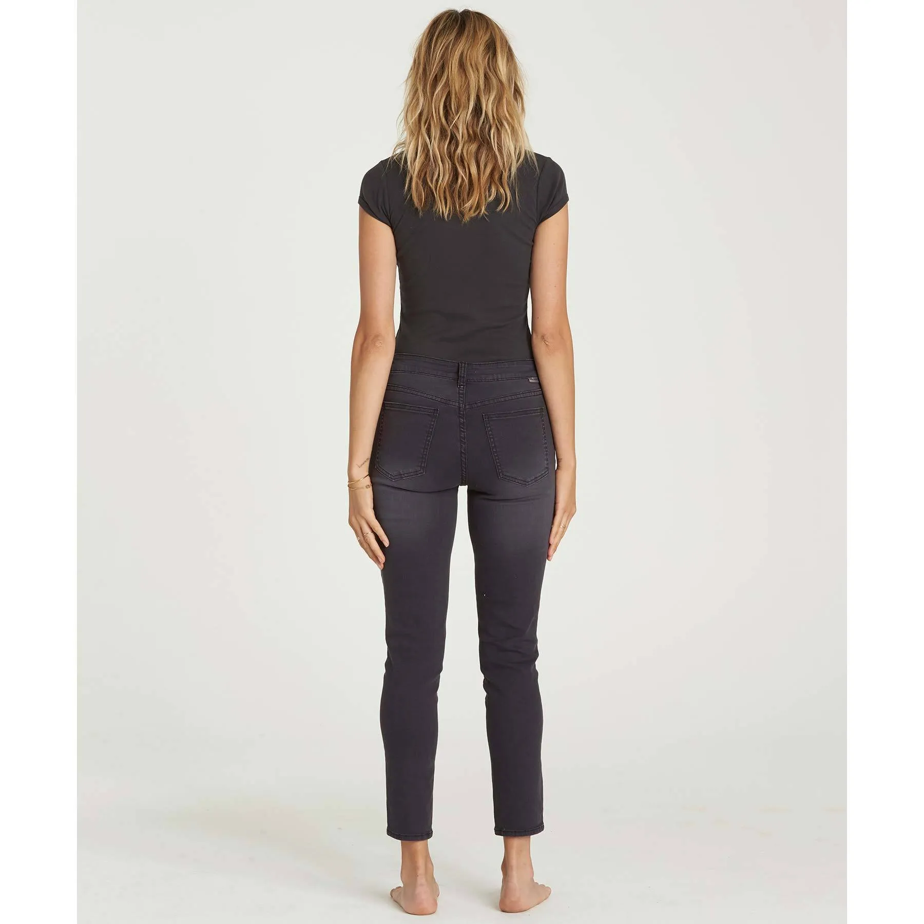 Billabong Women's Side By Side Lace-Up Front Jeans | Black Pebble