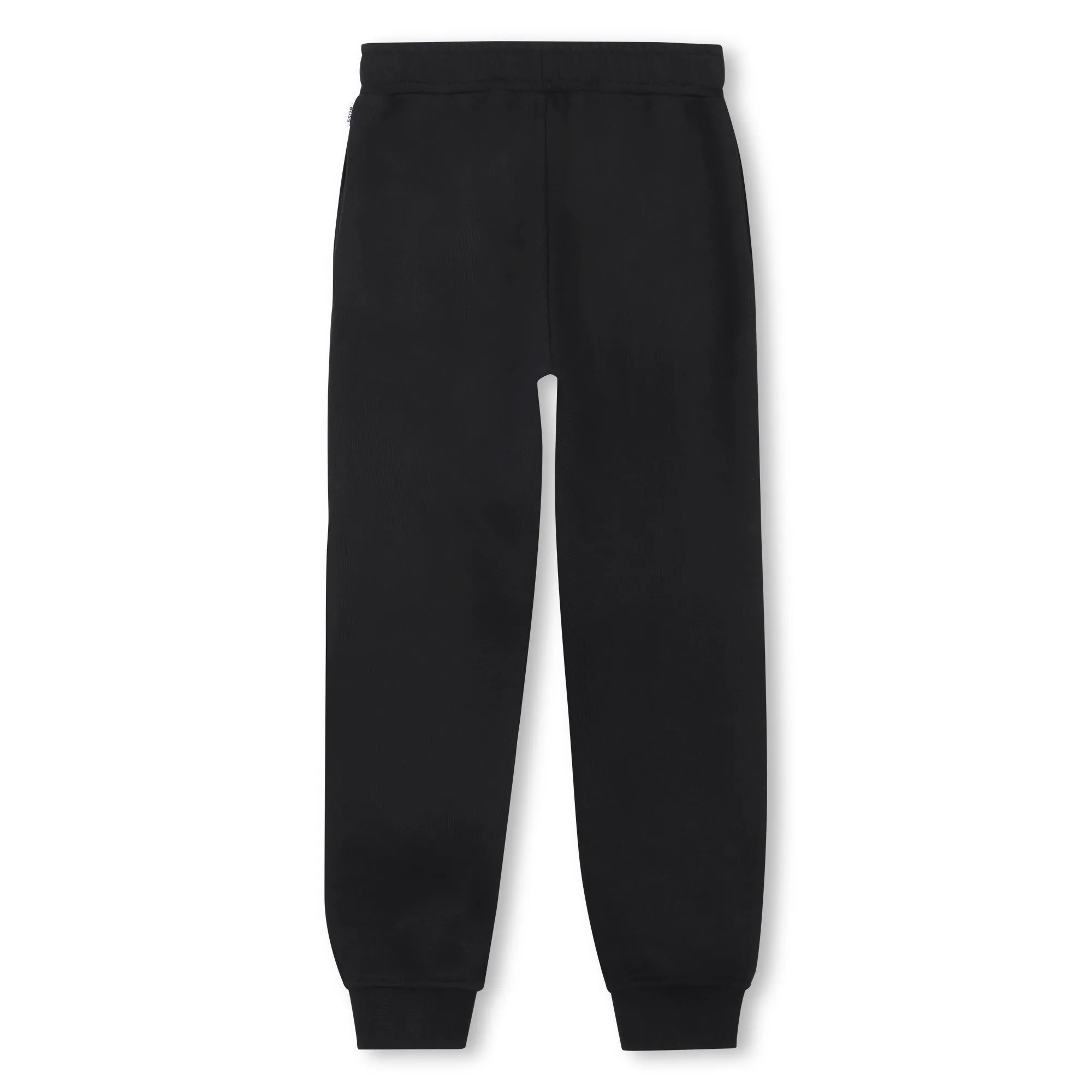 Black Cotton Jogging Bottoms
