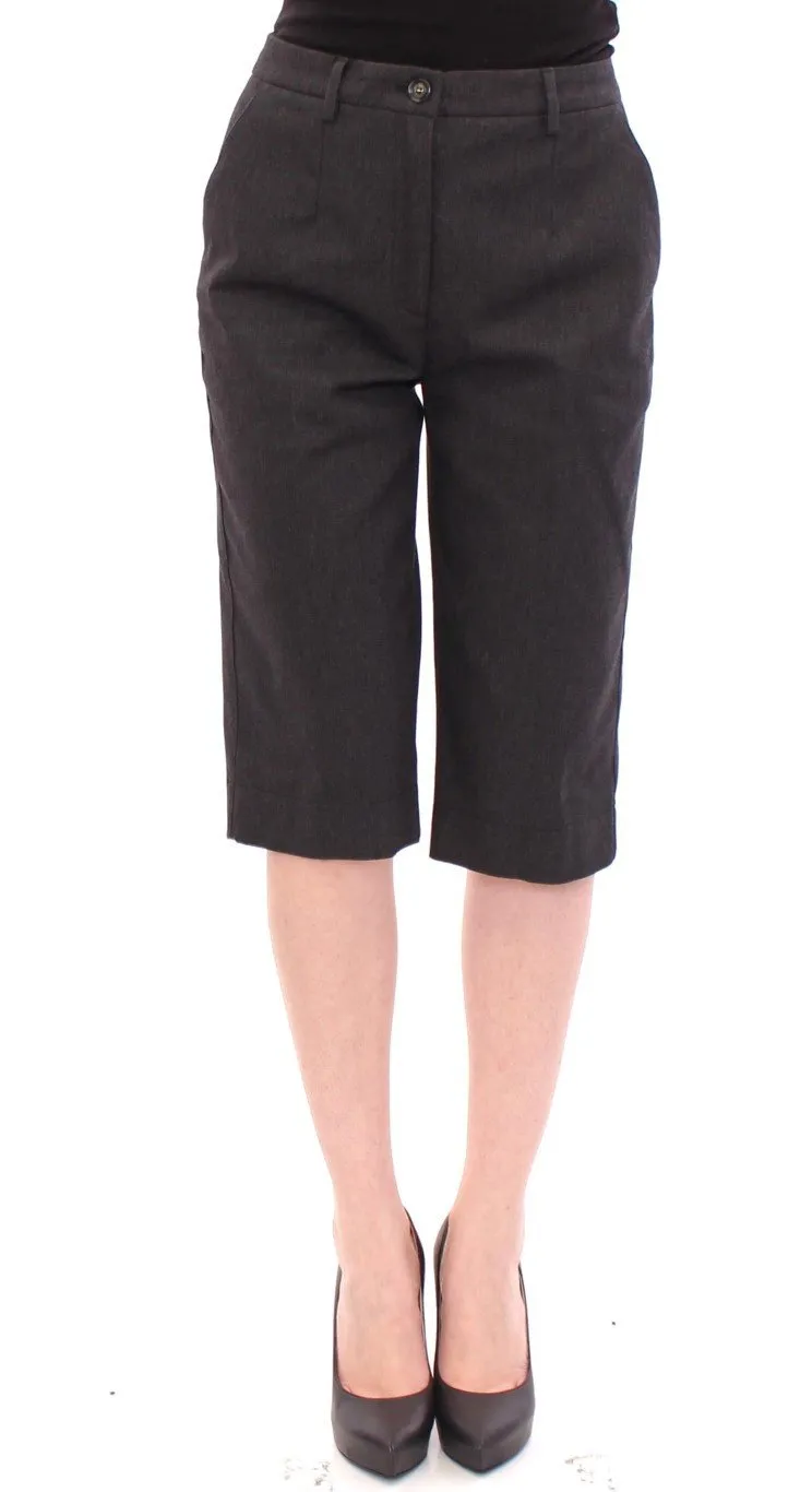 Black cotton shorts pants