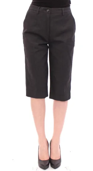 Black cotton shorts pants