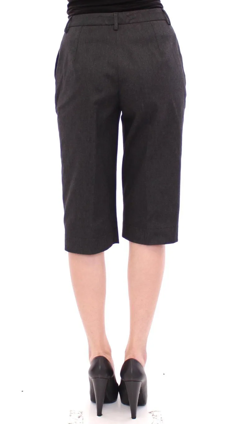 Black cotton shorts pants