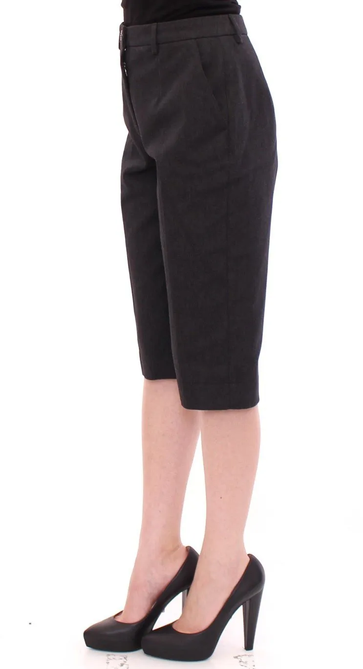 Black cotton shorts pants