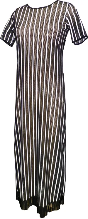 Black Stripe T-Shirt Dress