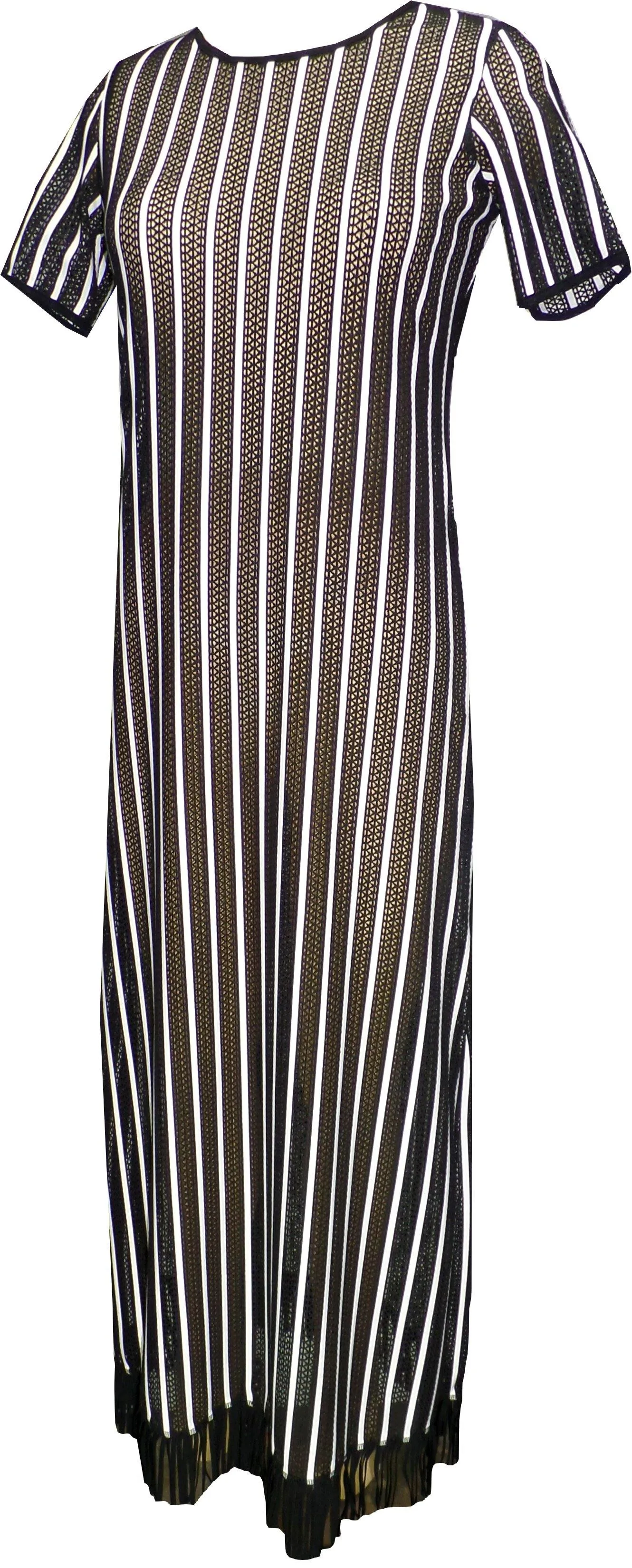 Black Stripe T-Shirt Dress