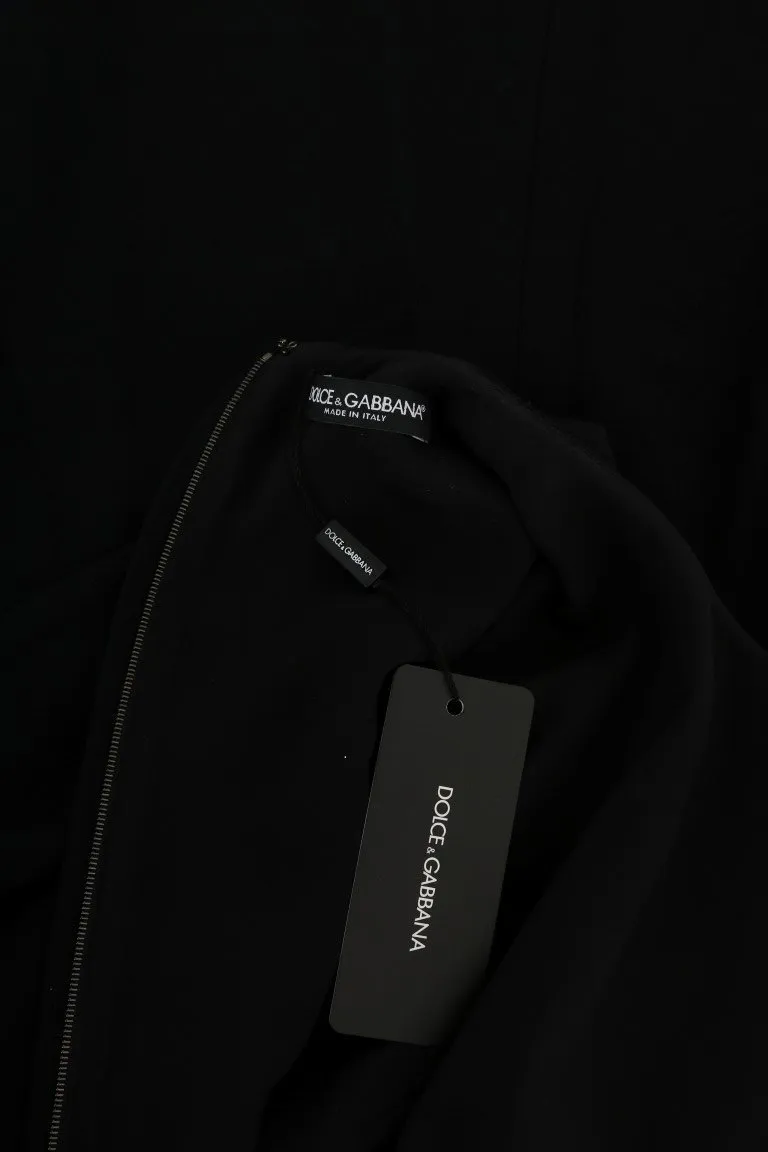 Black Viscose Shift Dress