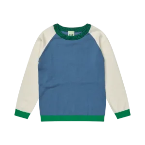 Blue And White Cotton Sweatshirt