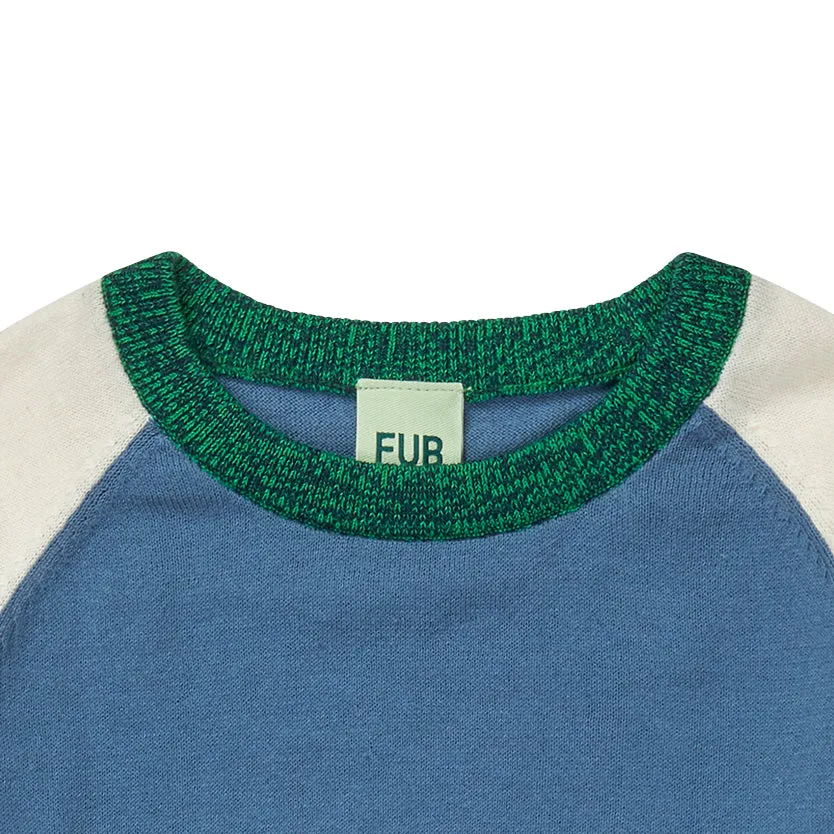 Blue And White Cotton Sweatshirt