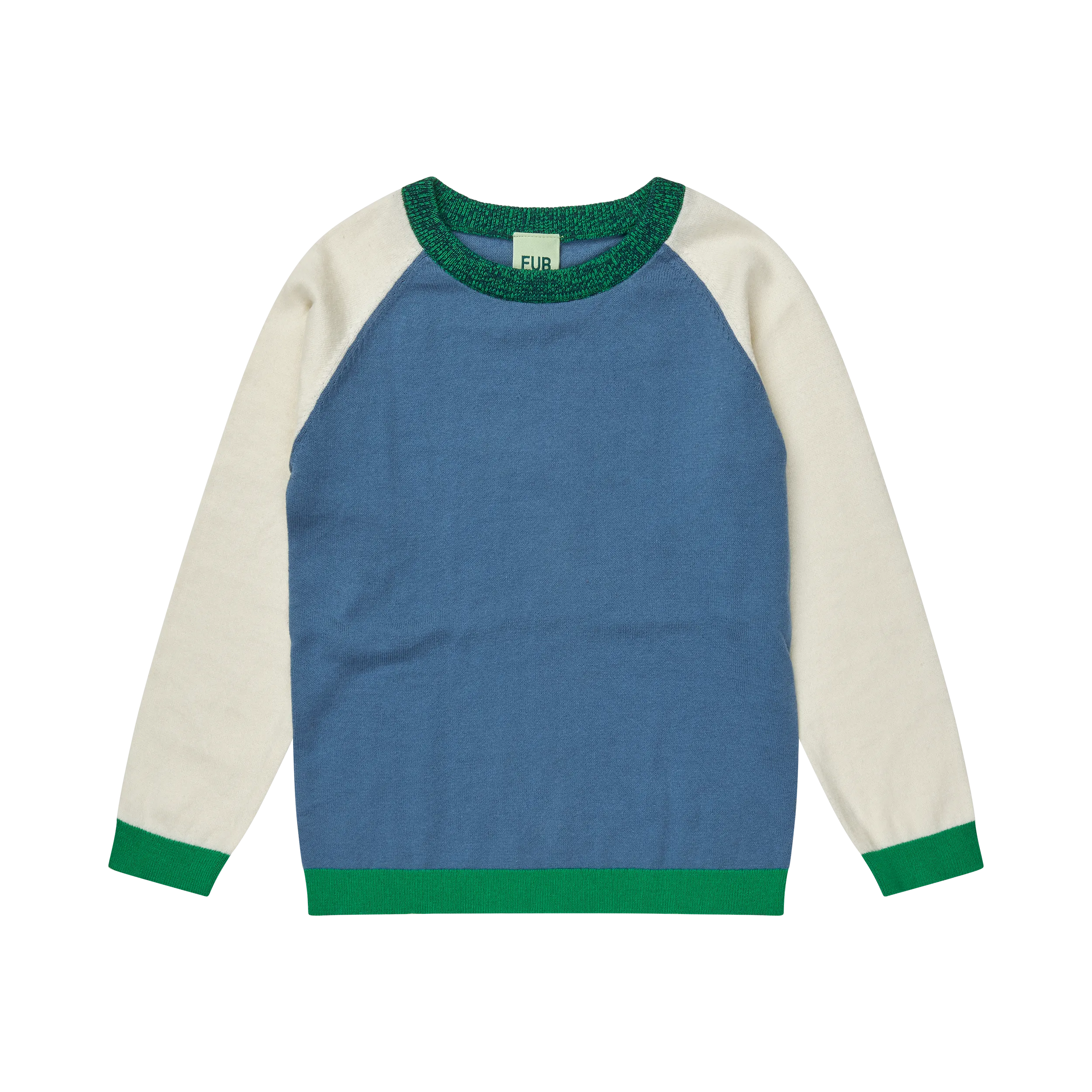 Blue And White Cotton Sweatshirt