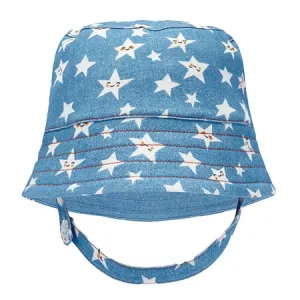 Blue Denim Stars Sun Hat