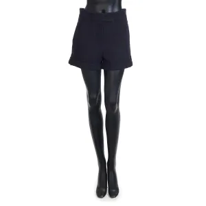 Blue Jacquard Denim Shorts