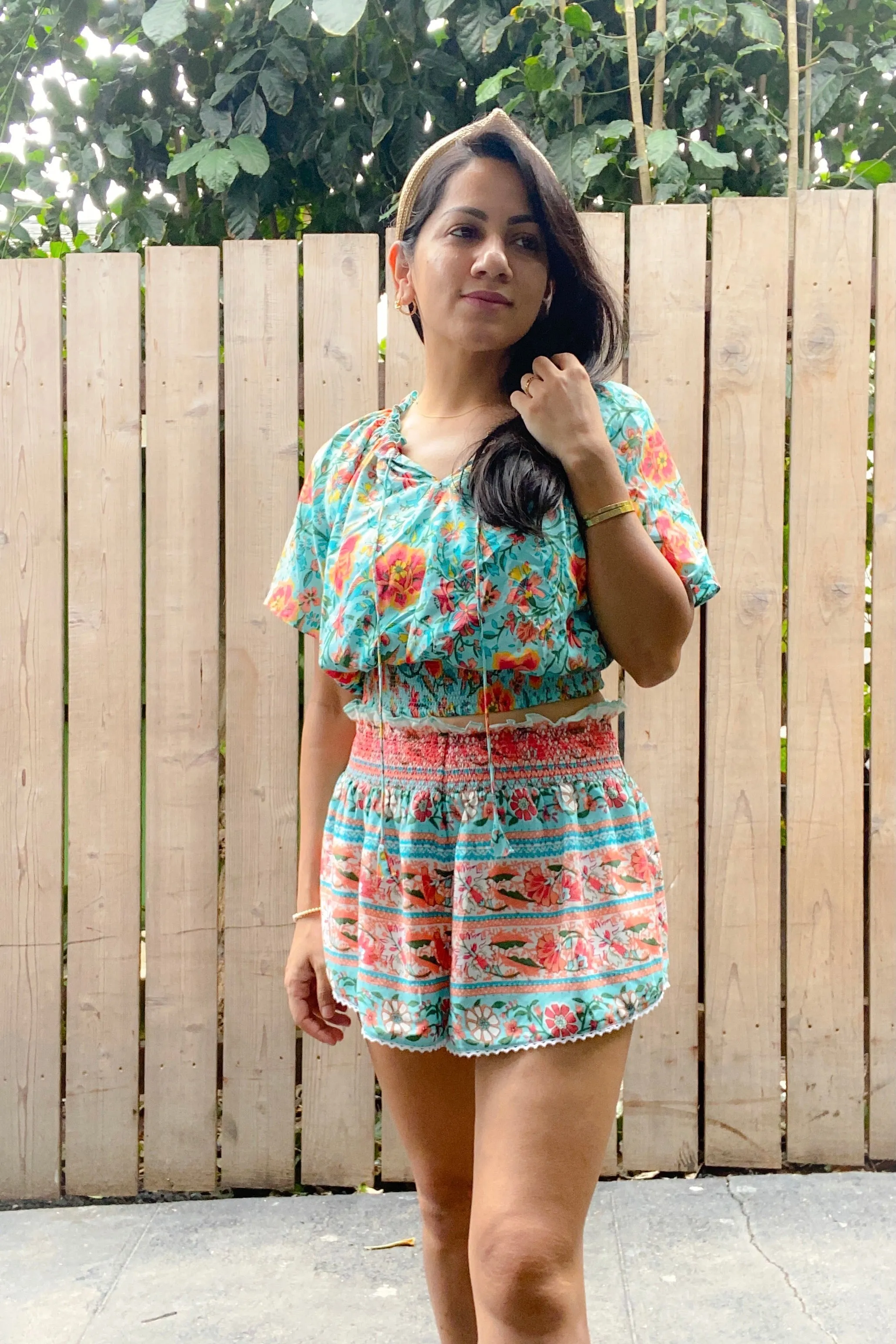 Boho Shorts Set for Mama