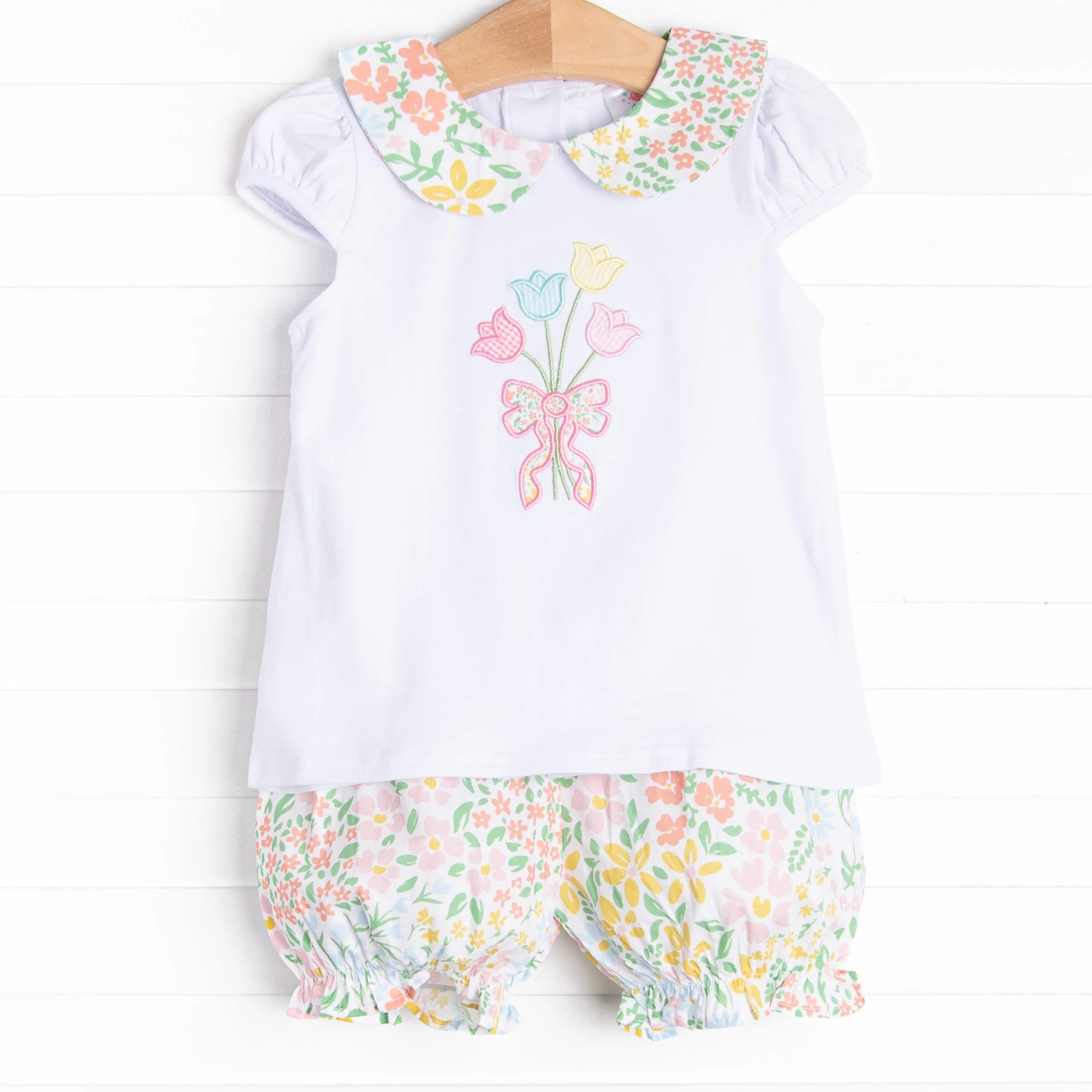 Bouquet Bundles Applique Bloomer Set, Pink