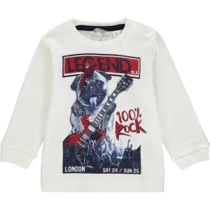 Boys White Cotton Top