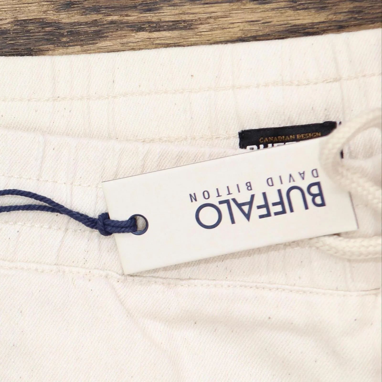 Buffalo David Bitton Men's Higgers Cotton Twill Blend Shorts Milk Off White 38