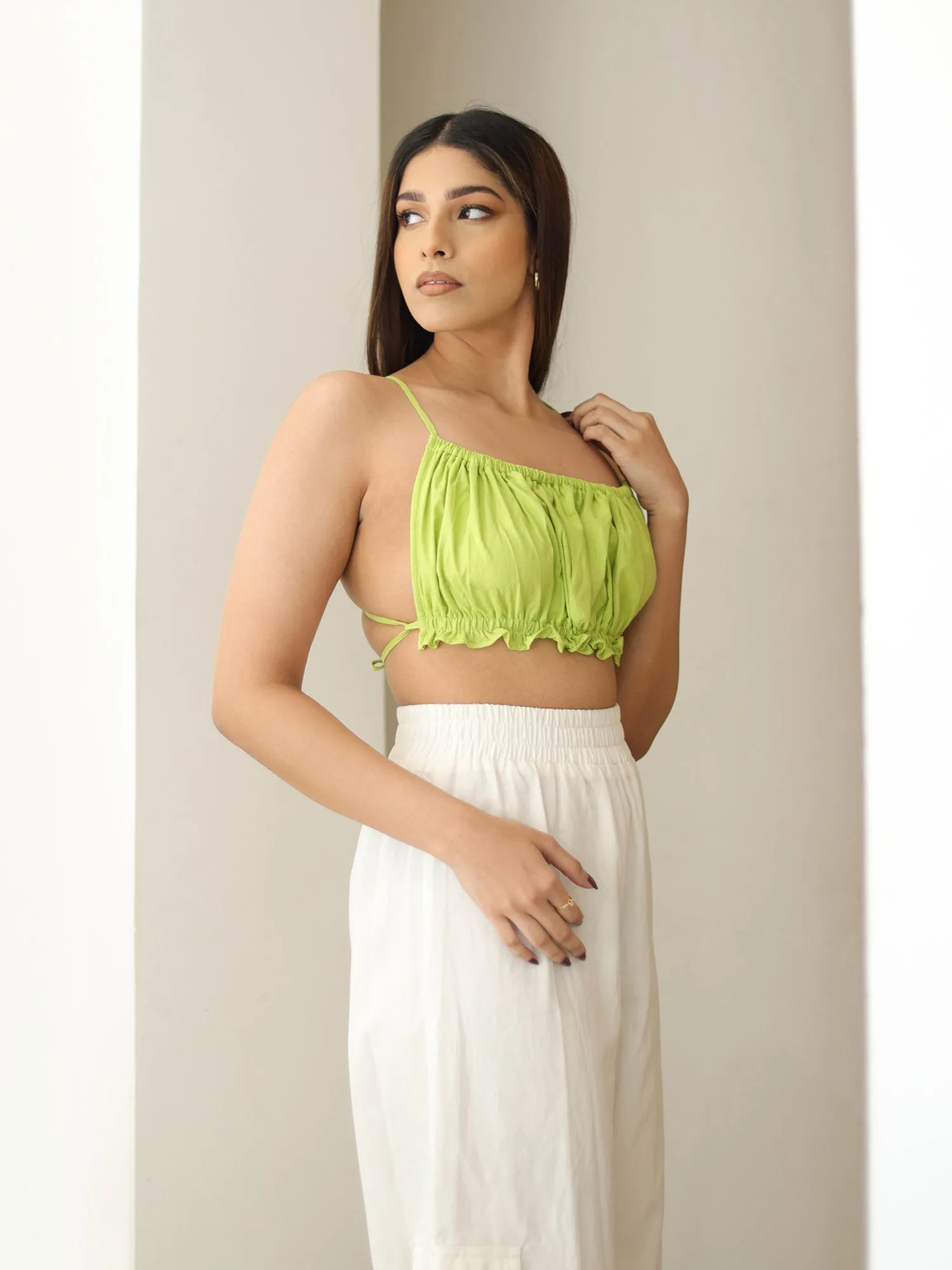 Bustier Detail Back Tieup Top