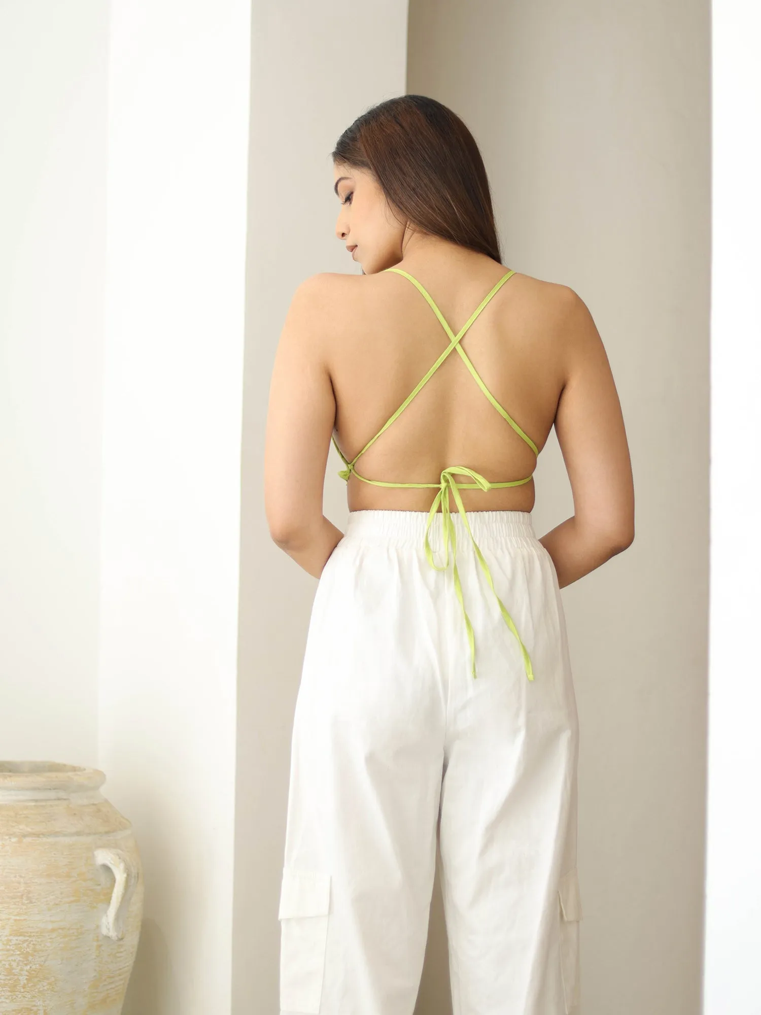 Bustier Detail Back Tieup Top