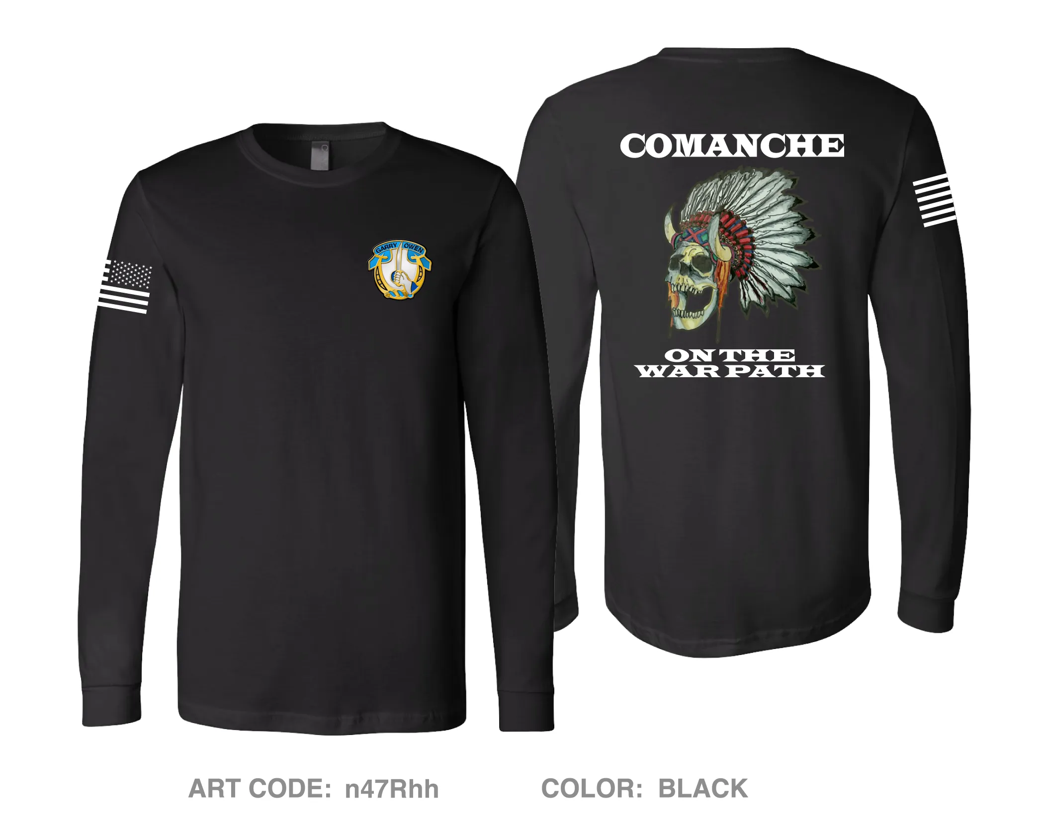 C-TRP, 1-7 CAV Comfort Men's Cotton LS Tee - n47Rhh