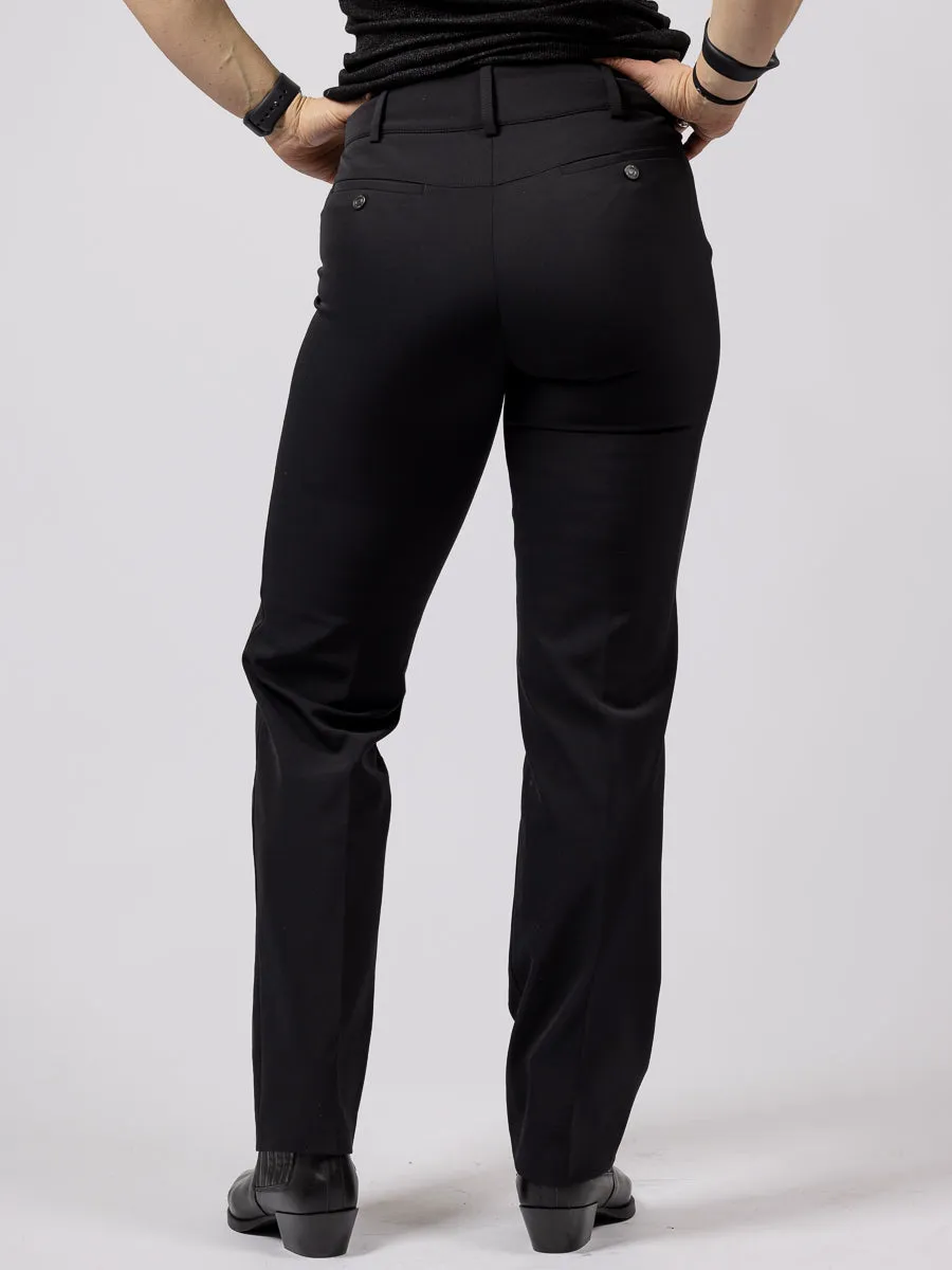 Cambio Renira straight sort dressbukse med rette ben