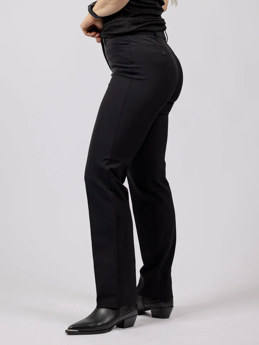Cambio Renira straight sort dressbukse med rette ben