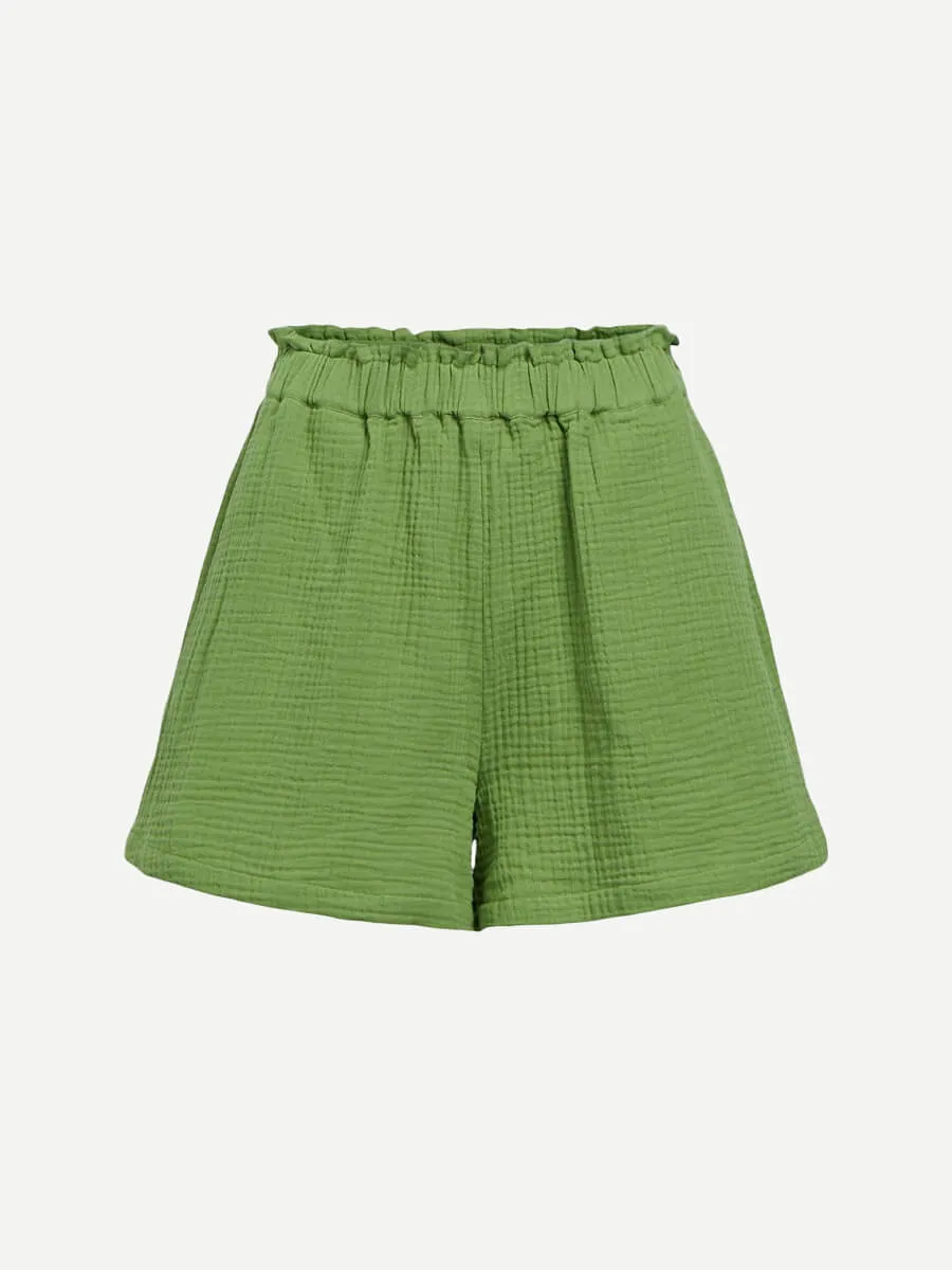 Carina Cotton Shorts - Peridot