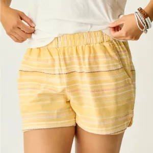 Carve Designs Yellow Striped Women's Shorts