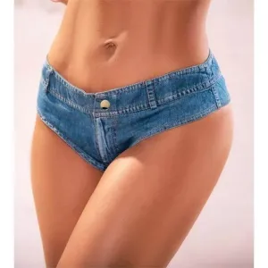Chambray Micro Mini Shorts