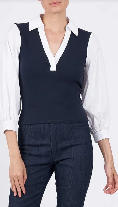 Cinq a Sept Colleen Top - Navy/White