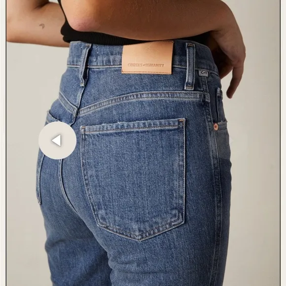 Citizens of Humanity Daphne Jeans Full Length Straight Leg 27 Shadow Bloom