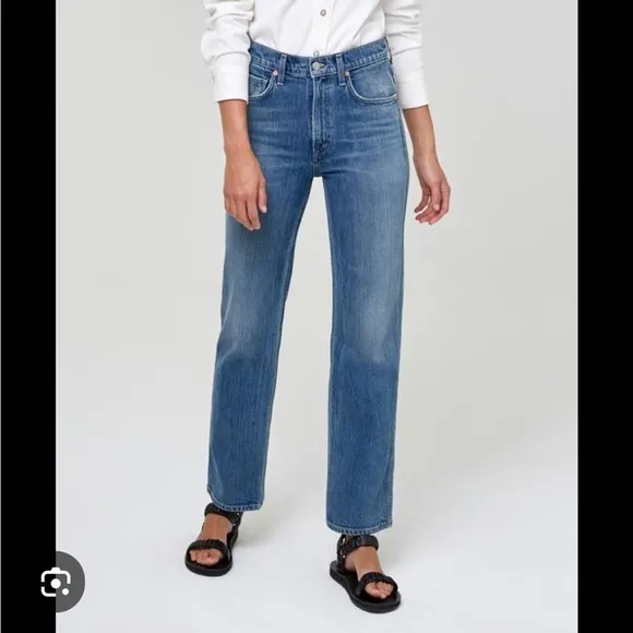 Citizens of Humanity Daphne Jeans Full Length Straight Leg 27 Shadow Bloom