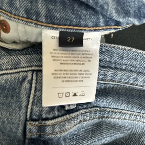 Citizens of Humanity Daphne Jeans Full Length Straight Leg 27 Shadow Bloom