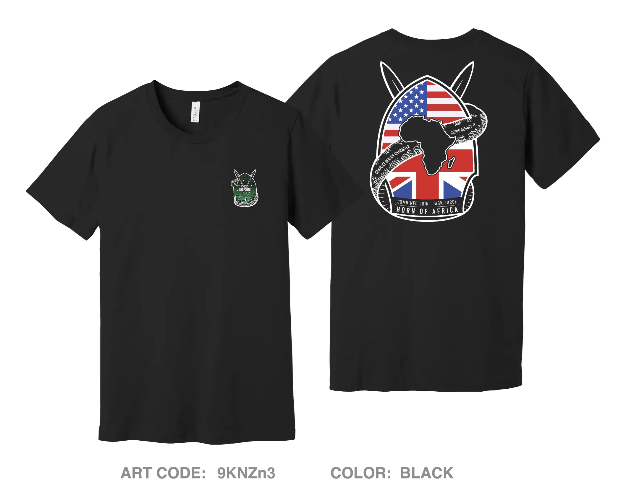 CJ-35 Crisis Response, CJTF-HOA Comfort Unisex Cotton SS Tee - 9KNZn3