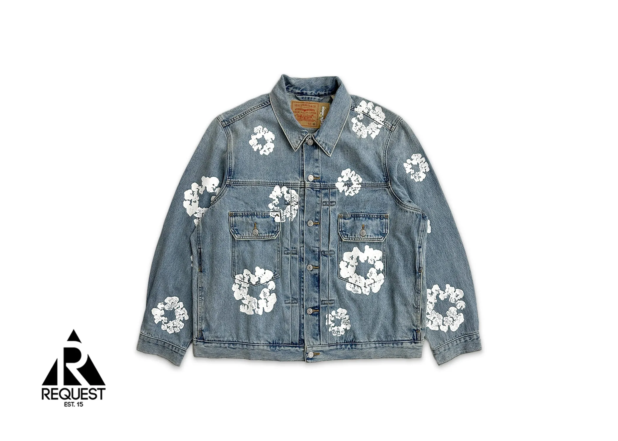 Cotton Wreath Denim Jacket "Indigo"