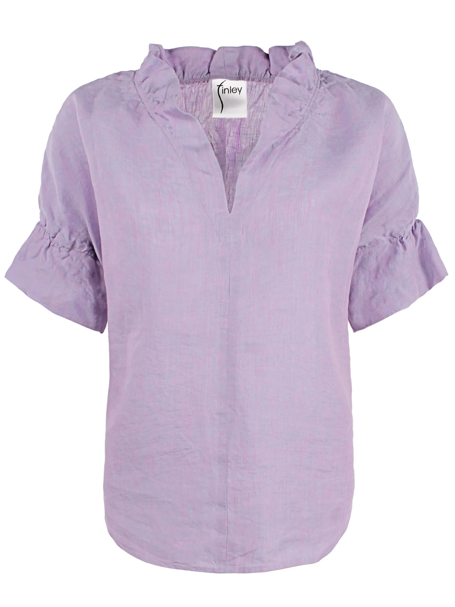 Crosby Lilac Purple Washed Linen Blouse