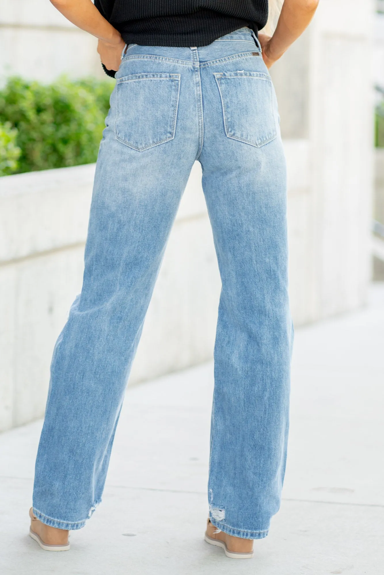 Debra High Rise 90's Criss Cross Straight Leg
