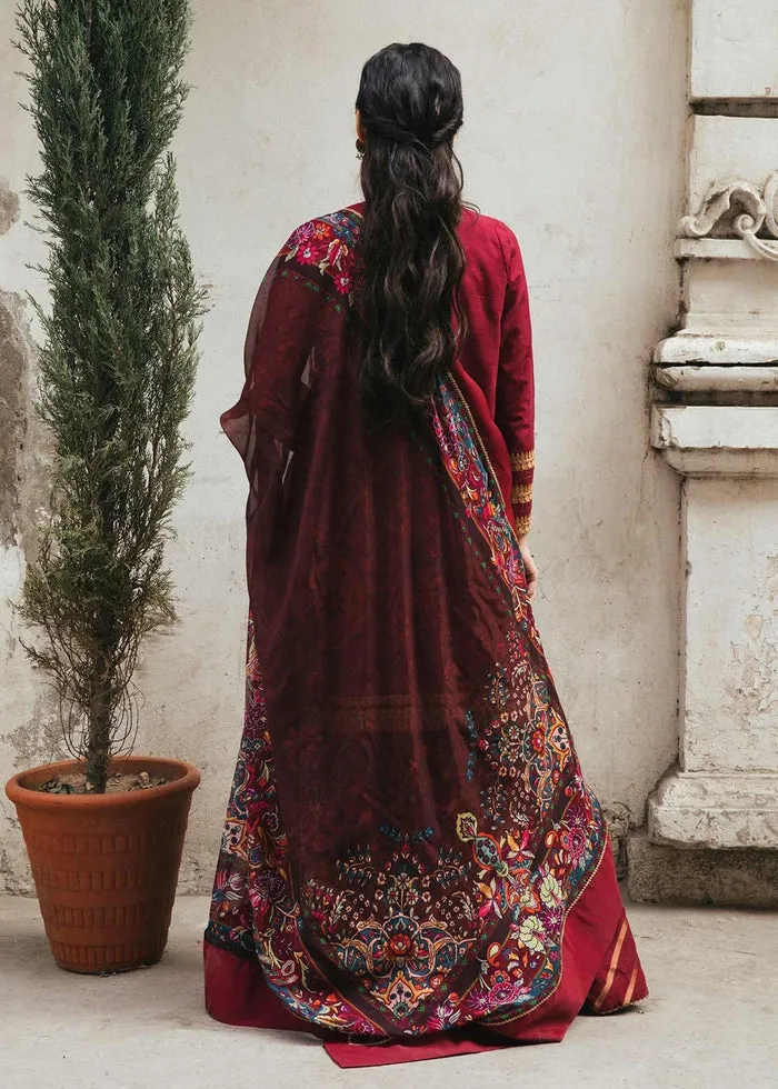 Deep Red Heavy Shirt Sharara Pakistani Eid Dresses