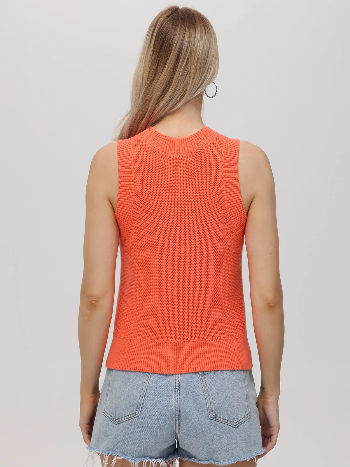 Demi: High Crewneck Cotton Tank